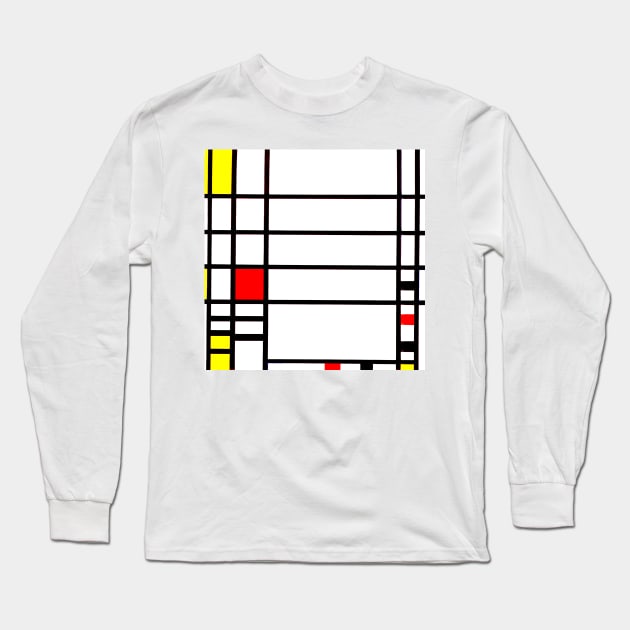 Mondrian Again Long Sleeve T-Shirt by JonHerrera